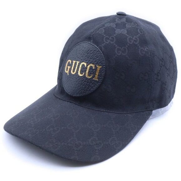 Gucci GG Canvas Logo Baseball Cap Hat Black main image 6